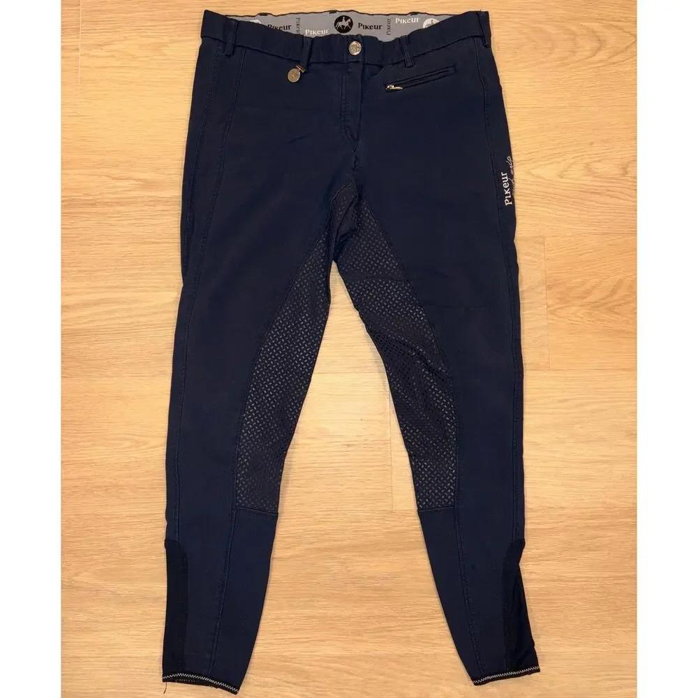 Pikeur navy blue breeches/riding pants womens size EU 44 (size tag missing) - Picture 1 of 5